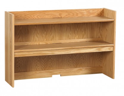 Beachcomber Double Shelf Carrel w\/Closed Back, 36"W